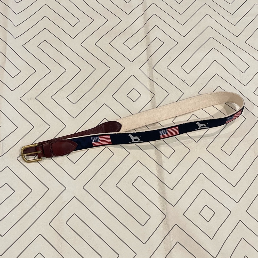 Over Under Flag and Dog Ribbon Belt